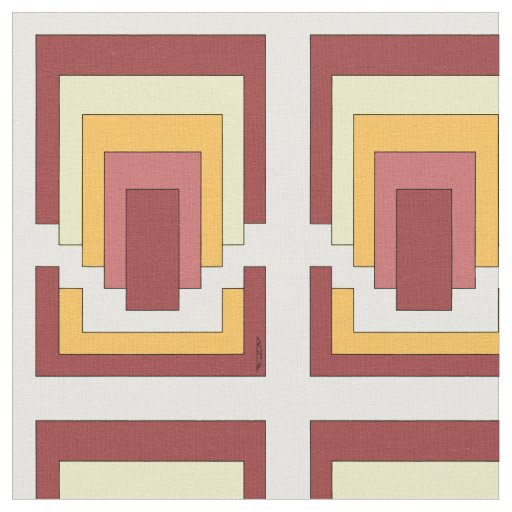 Rectangle Abstract Multicolor (70s Style) Fabric