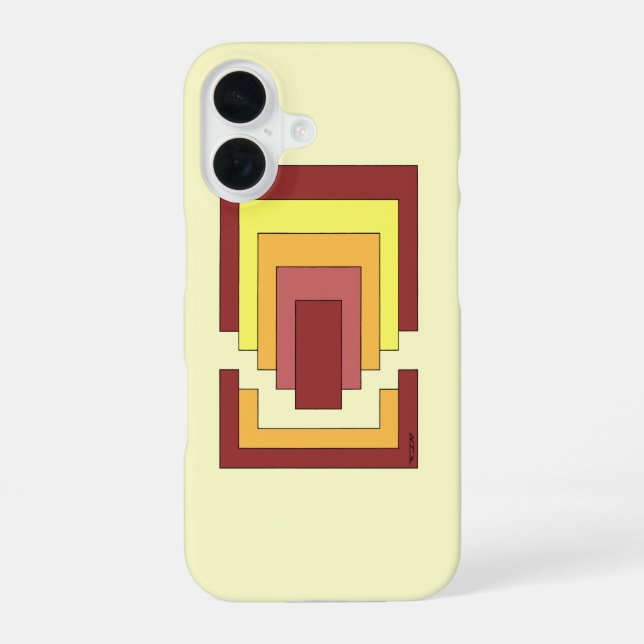 Rectangle Abstract Multicolor (70s Style) Iphone Case (Back)