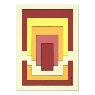 Rectangle Abstract Multicolor (70s Style) Photo Print
