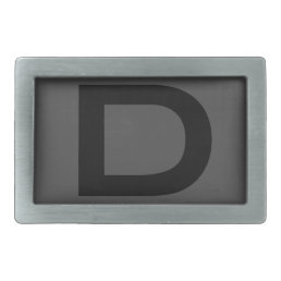 Rectangle belt buckle with custom monogram