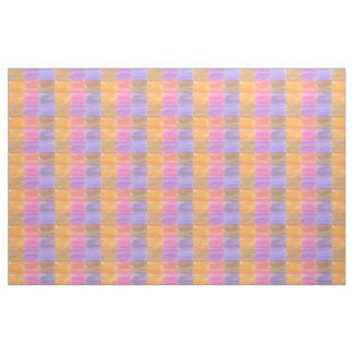 Rectangle Blends Orange Pink Purple Fabric