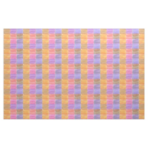 Rectangle Blends Orange Pink Purple Fabric