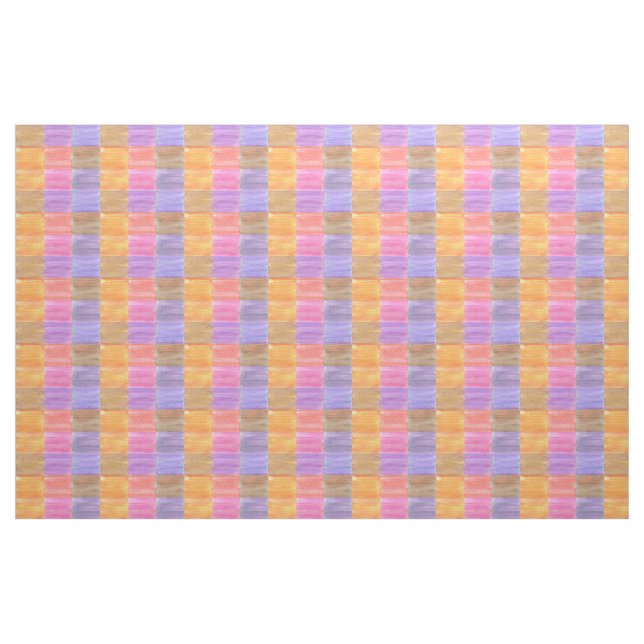 Rectangle Blends Orange Pink Purple Fabric (Fat Quarter)