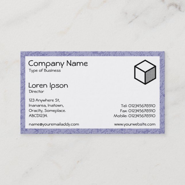 Rectangle - Blue Gray Stucco Business Card (Front)