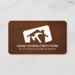 Rectangle Box Timber Wood Home Business Card at Zazzle