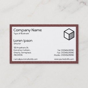 Rectangle - Brown Plastic Business Card