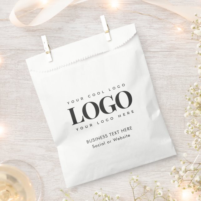 Rectangle Business Company Logo & Text Paper Bag (Clipped)