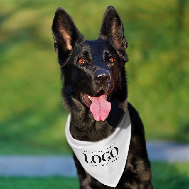 Rectangle Business Logo Company Event Minimalist  Pet Bandana Collar (Dog)
