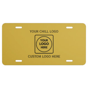 Rectangle Business Logo Gold Gradient Plate Design