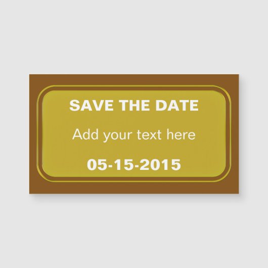 Rectangle Button gold + your backg. & ideas (Front)