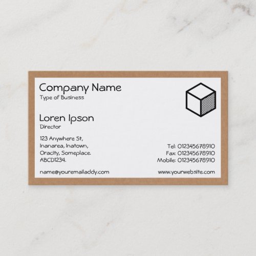 Rectangle - Cardboard Box Business Card Templates