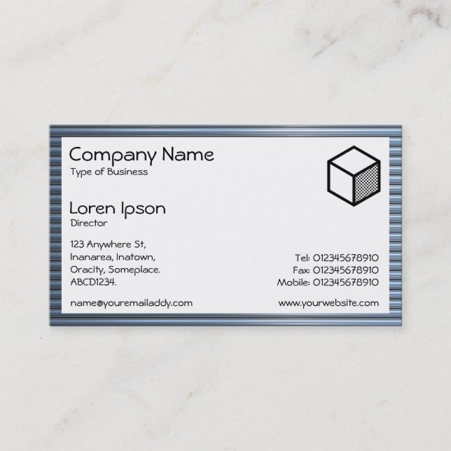 Rectangle - Chrome Tubes Business Card (Front)