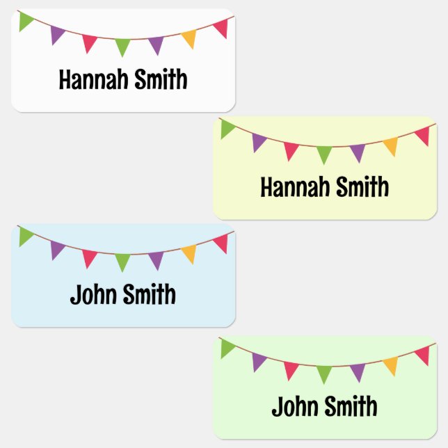 Rectangle Clothing Labels for the kids (Group)