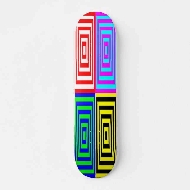 Rectangle Crazy Skateboard Deck (Front)