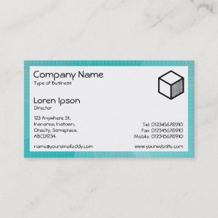 Rectangle - Cyan Curves Business Card
