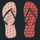 Rectangle Double Happiness Classic Chinese Wedding Flip Flops<br><div class="desc">A modern double happiness design within a simple double lined red rectangle frame. An auspicious and classic symbol used in all chinese, oriental and asian wedding. Designed by fat*fa*tin. Easy to customize with your own text, photo or image. For custom requests, please contact fat*fa*tin directly. Custom charges apply. ·················································································································· www.zazzle.com/fat_fa_tin...</div>