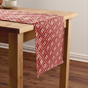 Rectangle Double Happiness Classic Chinese Wedding Short Table Runner