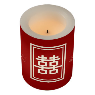 Chinese Traditions Wedding Candles Zazzle Rectangle Double Hiness Red Chinese Wedding Flameless Candle