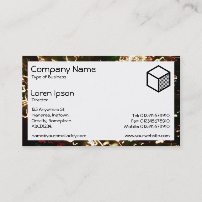 Rectangle - Fiber Optic Business Card (Front)