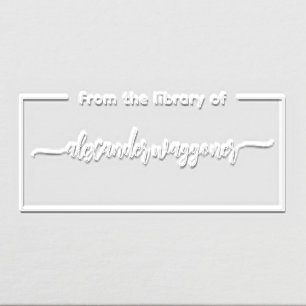 Rectangle Frame “From the library of” #2 Embosser