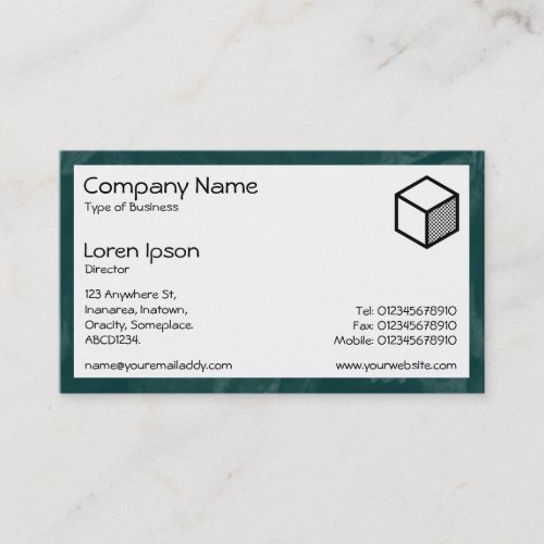 Rectangle _ Green Brushed Business Card