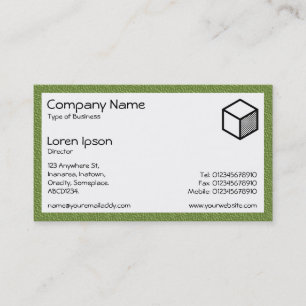 Rectangle - Green Plastic Business Card