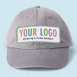 Rectangle Iron On Patch For Hat With Custom Logo at Zazzle