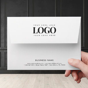 Rectangle Logo Custom Business Name & Address Envelope