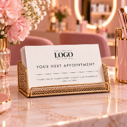 Rectangle Logo Plain Business Appointment Card