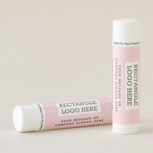 Rectangle Logo  Slogan or Message  Contact Info Lip Balm