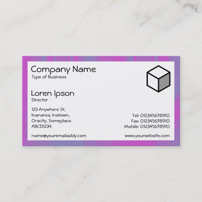 Rectangle - Magenta Streaks Business Card (Front)