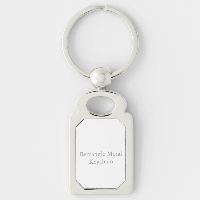 Rectangle Metal Keychain (Front)