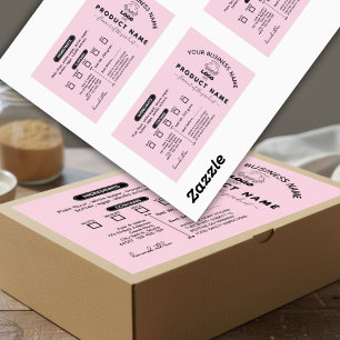 Rectangle Modern Cottage Law Food label Pink Logo