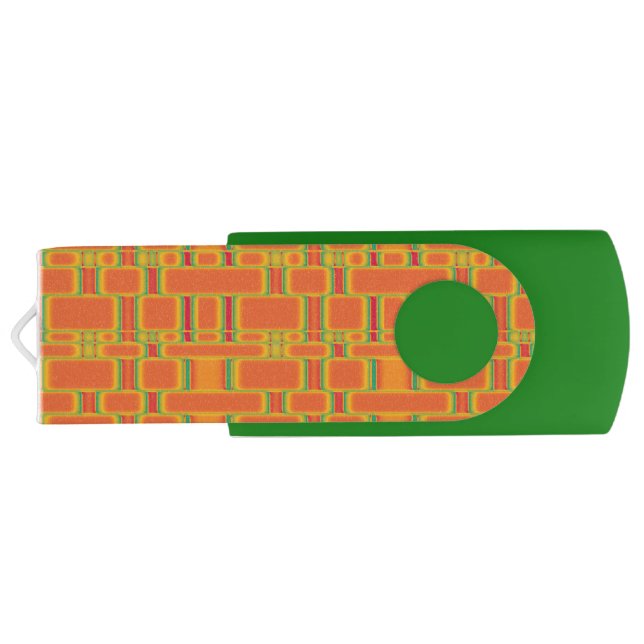 Rectangle Pattern Gradient 4 Flash Drive (Back)