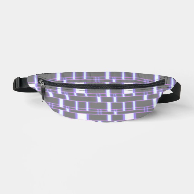 Rectangle Pattern Gray 4 Fanny Pack (Front)