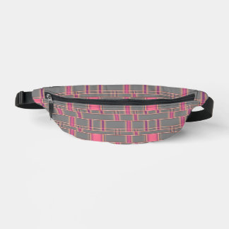 Rectangle Pattern Gray 5 Fanny Pack