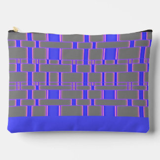 Rectangle Pattern Gray 8 Accessory Pouch