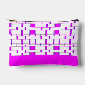 Rectangle Pattern White 6 Accessory Pouch