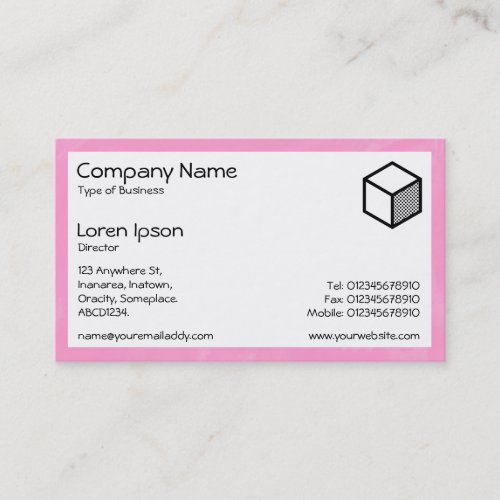 Rectangle _ Pink Brushed Business Card
