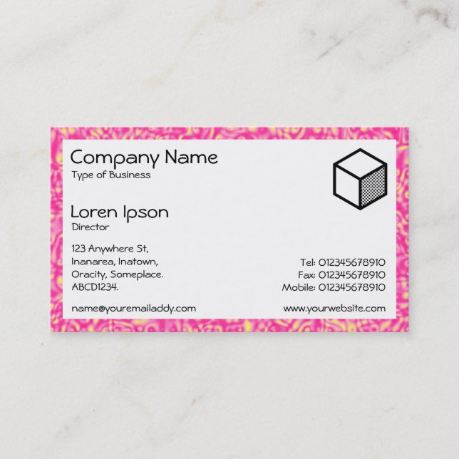 Rectangle - Pink Impressionism Business Card (Front)