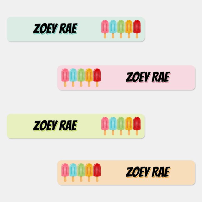 Rectangle Popsicle School Name Labels (Group)