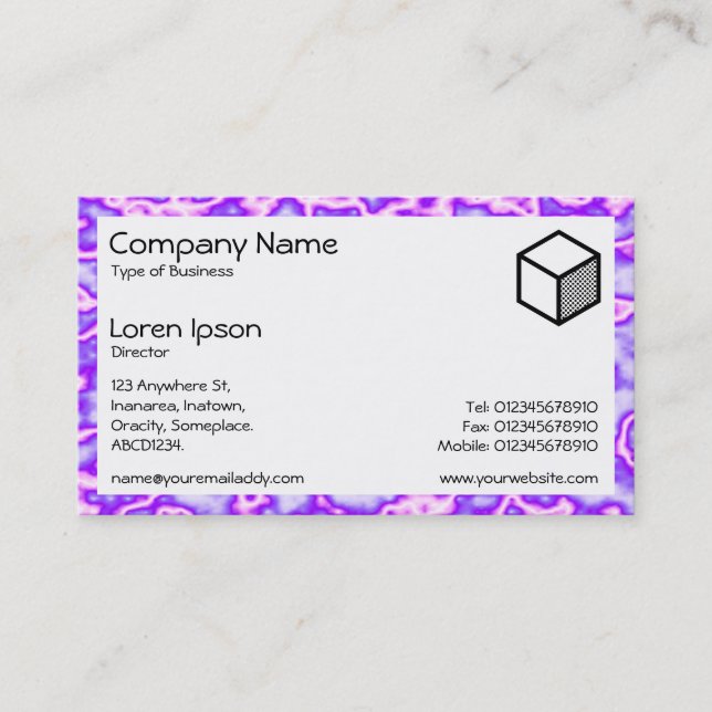 Rectangle - Purple Plasma Business Card (Front)