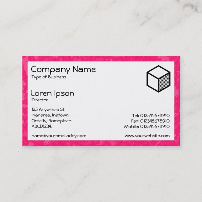 Rectangle - Raspberry Pink Business Card (Front)