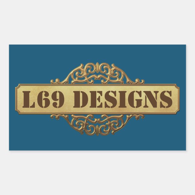 rectangle sticker "L designs logo" (Front)