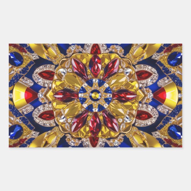 Rectangle sticker with Colombia Colors (Front)