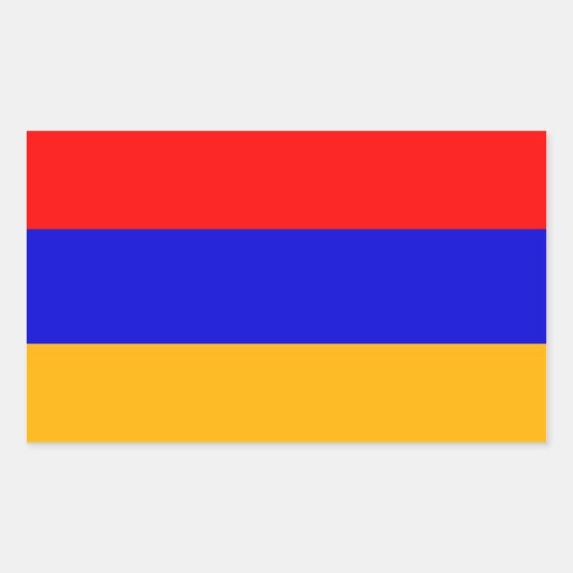 Rectangle sticker with Flag of  Armenia (Front)