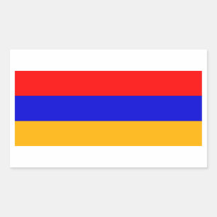 Rectangle sticker with Flag of Armenia
