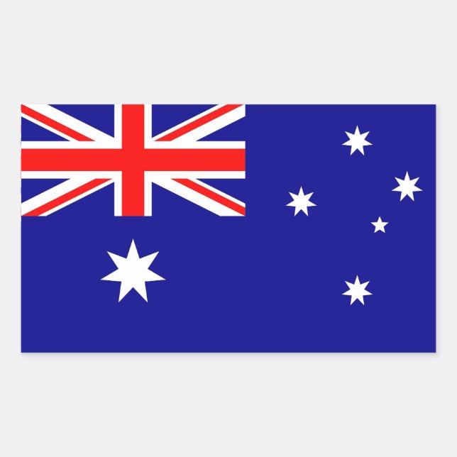Rectangle sticker with Flag of Australia (Front)