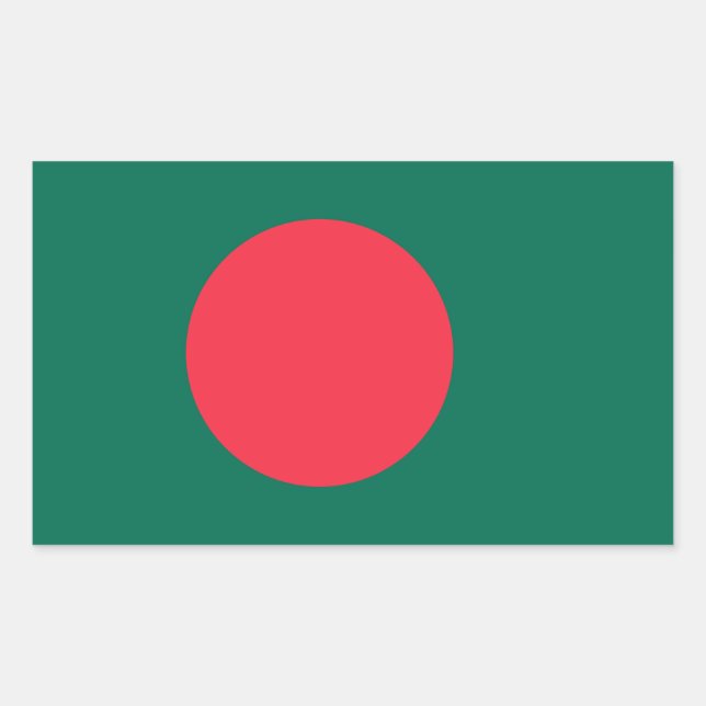 Rectangle sticker with Flag of Bangladesh (Front)