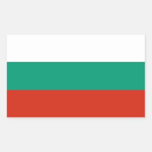 Rectangle sticker with Flag of Bulgaria